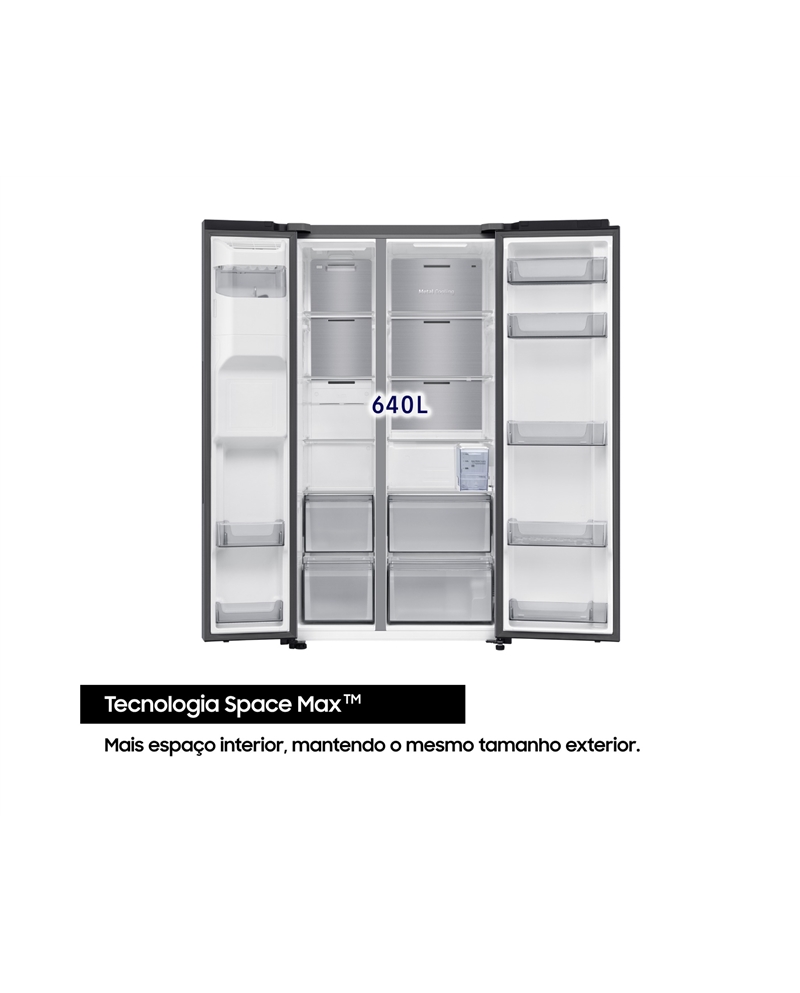 SAMSUNG SIDE BY SIDE 1784X912X726 640LT DAG NF INOX D #4 - RS70F65KDTEF