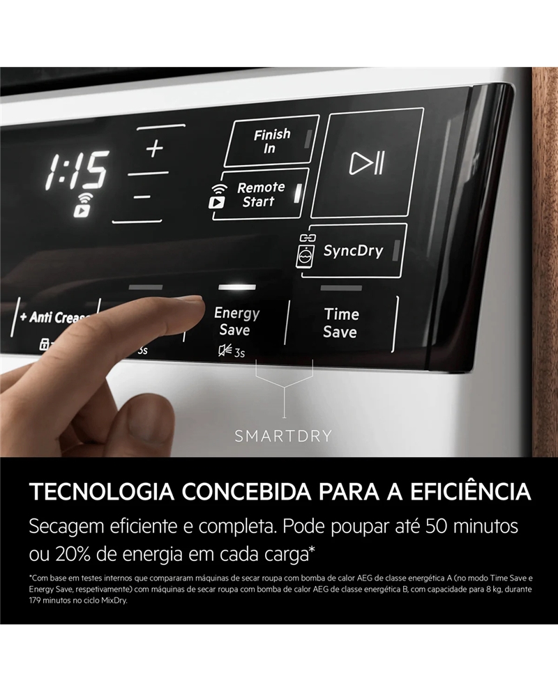 AEG SECADOR ROUPA 10KG BOMBA DE CALOR A #2 - TR951V6PBC