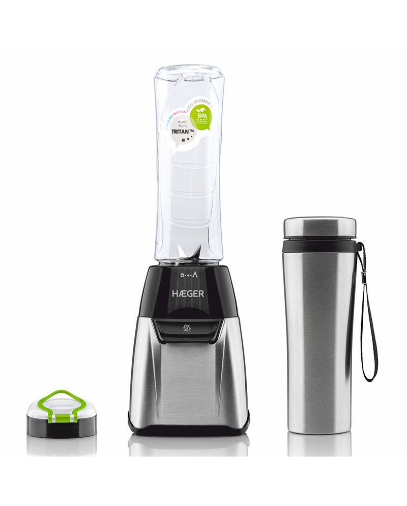 HAEGER LIQUIDIFICADORA MINI 350W 2 COPOS SPORTS INOX - LQ350008A