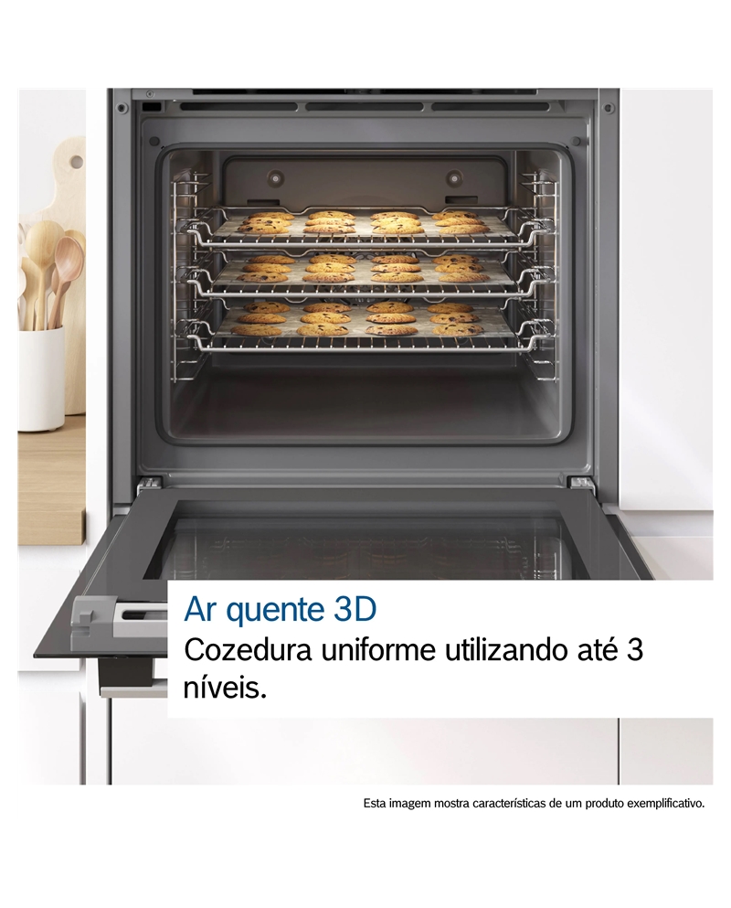 BOSCH FORNO 60CM 71LT VIDRO PRETO A+ #5 - HBA514ES4