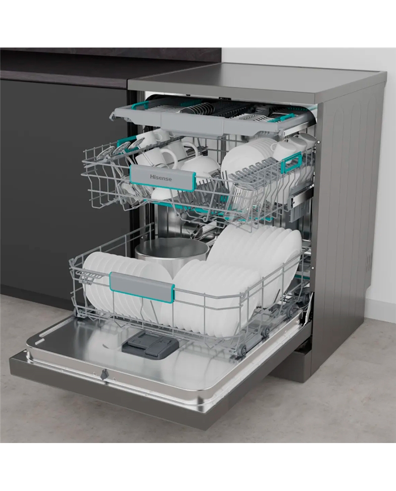 HISENSE MAQUINA LOUÇA 8PROG 16TALHERES LOOK INOX A #4 - HS663A90XUK