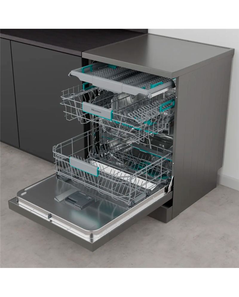HISENSE MAQUINA LOUÇA 8PROG 16TALHERES LOOK INOX A #5 - HS663A90XUK