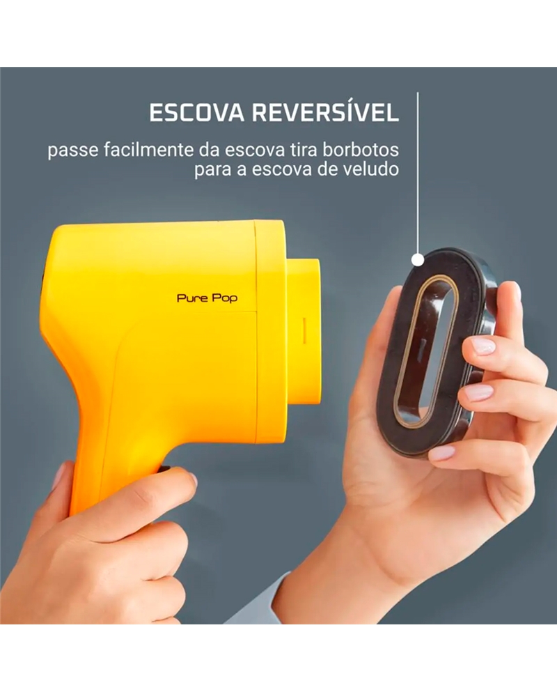 ROWENTA ESCOVA ENGOMAR A VAPOR PURE POP 2EM1 AMARELO #3 - DR2026D1