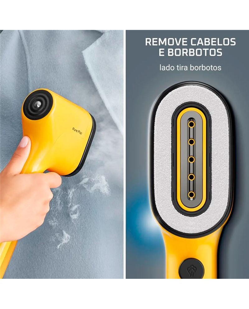 ROWENTA ESCOVA ENGOMAR A VAPOR PURE POP 2EM1 AMARELO #4 - DR2026D1