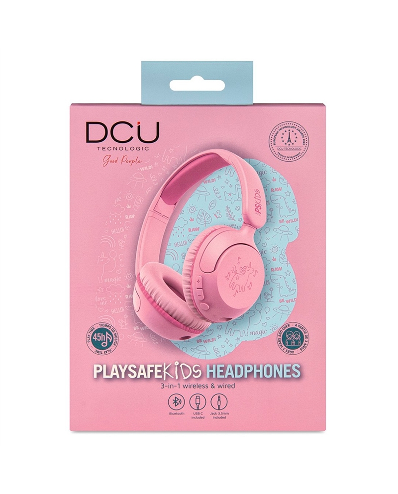 DCU AUSCULTADORES BLUETOOTH 3EM1 C/LIMITADOR VOL KIDS ROSA #4 - 34152545